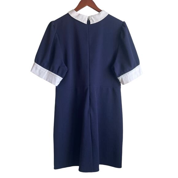 Riley & Rae Sheath Women Dress XL Textured Peterpan Collar Preppy Academia Twee - Picture 3 of 12